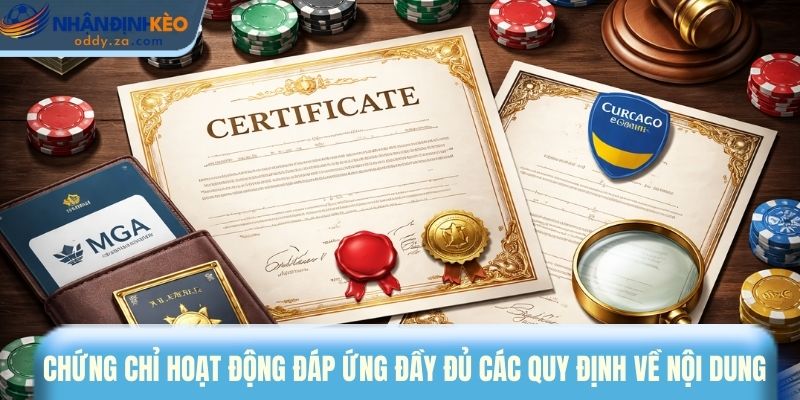 Chứng Chỉ Hoạt Động - Bảo Chứng Cho Uy Tín Và Chất Lượng 2 Chứng chỉ hoạt động đáp ứng đầy đủ các quy định về nội dung