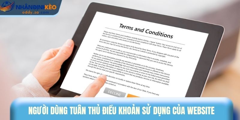 Chính Sách Miễn Trừ Trách Nhiệm Tại Trang Nhận Định Kèo 3 Người dùng tuân thủ điều khoản sử dụng của website