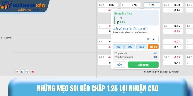 Kèo Chấp 1.25 - Kinh Nghiệm Soi Kèo Chuẩn Cho Hội Viên 3 Những mẹo soi kèo chấp 1.25 lợi nhuận cao