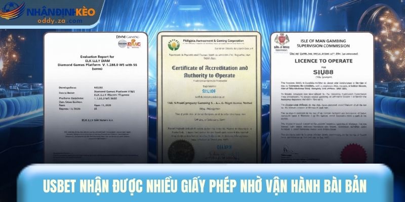 Usbet - Nhà Cái Phát Triển Đột Phá Vượt Bậc Năm 2026 1 Usbet nhận được nhiều giấy phép nhờ vận hành bài bản